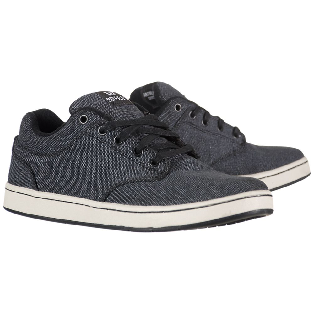 Chaussures de Skate Supra Dixon Grise Black/White Homme | EUV-55618455